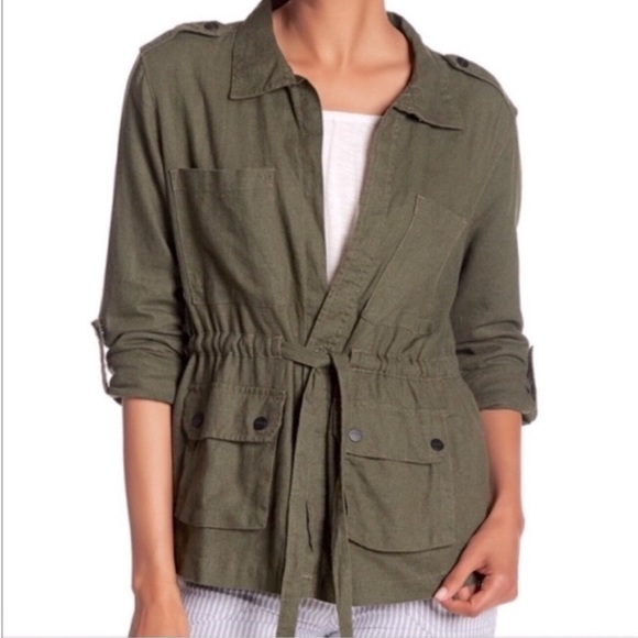 Sanctuary Jackets & Blazers - Sanctuary Explorer Linen Drawstring Utility Jacket